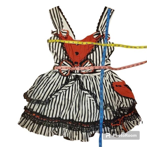 Sweet Love Red and Black Striped Mini Dress - Picture 6 of 6